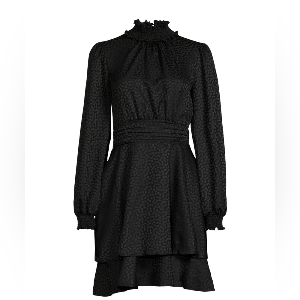 Karl Lagerfeld Black Textured Mini Dress